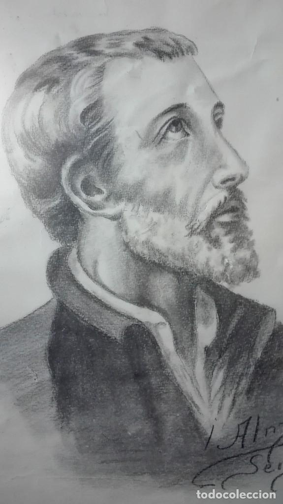Arte: Busto de santo hecho a l&aacute;piz dedicado - Foto 3