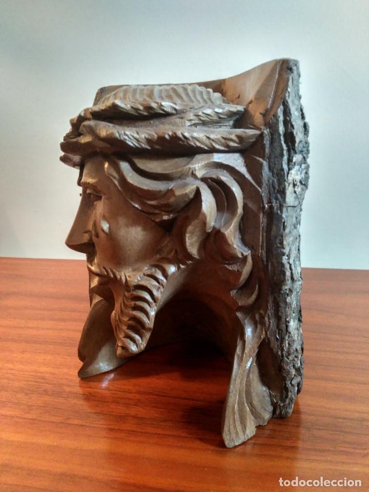 rostro de cristo tallado en madera - Comprar Escultura Religiosa