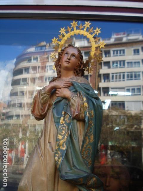 Arte: SXIX Magn&iacute;fica talla de madera Inmaculada Concepci&oacute;n - Foto 41