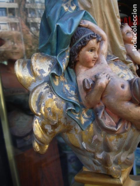 Arte: SXIX Magn&iacute;fica talla de madera Inmaculada Concepci&oacute;n - Foto 42