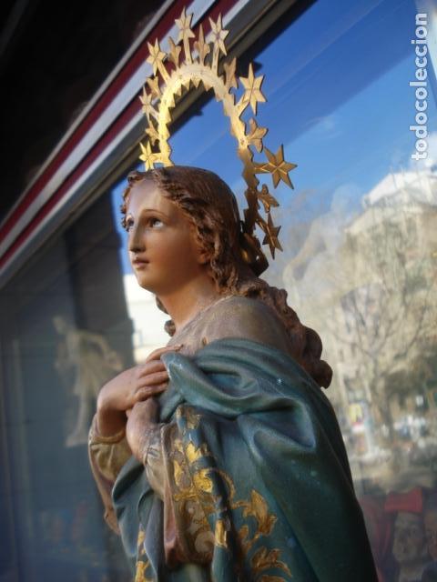 Arte: SXIX Magn&iacute;fica talla de madera Inmaculada Concepci&oacute;n - Foto 44