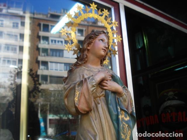 Arte: SXIX Magn&iacute;fica talla de madera Inmaculada Concepci&oacute;n - Foto 46