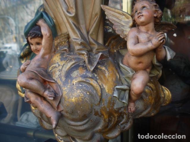 Arte: SXIX Magn&iacute;fica talla de madera Inmaculada Concepci&oacute;n - Foto 48