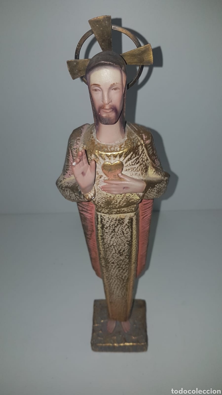 Arte: Sagrado corazon de yeso - Foto 1
