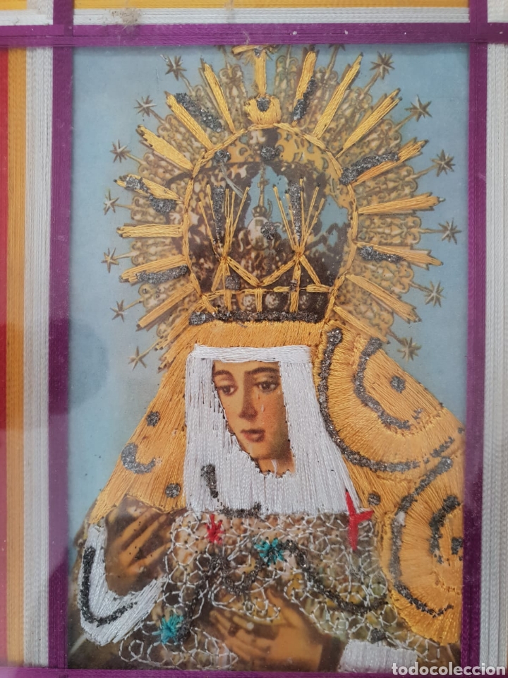 Arte: Cuadro antiguo bordado a mano - Foto 2