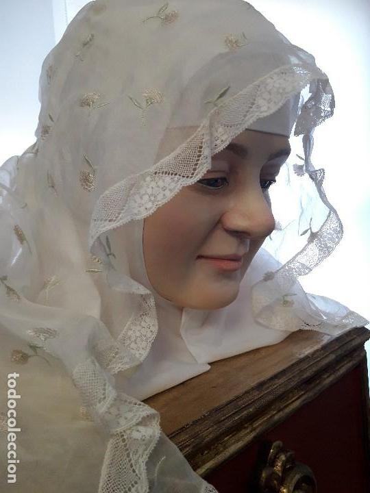 Arte: Busto de virgen en cera policromada - Foto 7