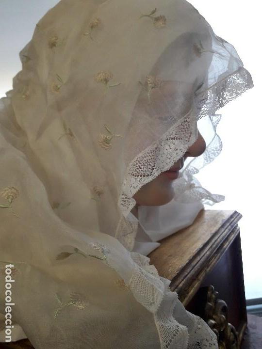 Arte: Busto de virgen en cera policromada - Foto 10