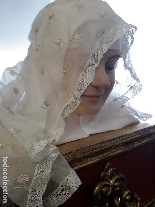 Arte: Busto de virgen en cera policromada - Foto 11