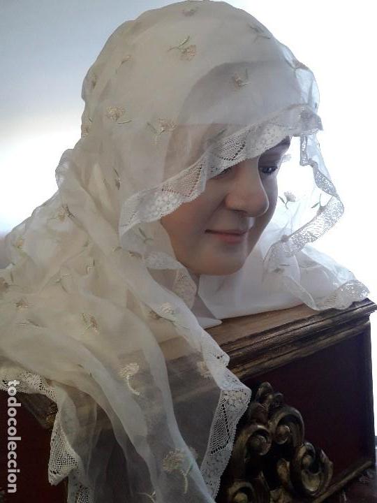 Arte: Busto de virgen en cera policromada - Foto 13