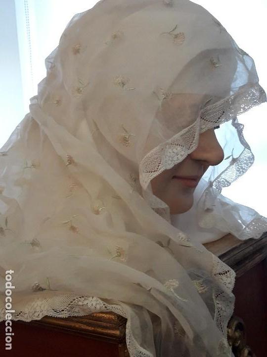 Arte: Busto de virgen en cera policromada - Foto 14