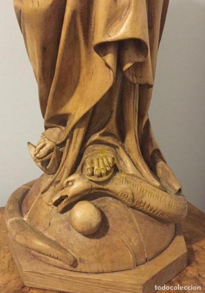 Arte: VIRGEN INMACULADA EN MADERA DE NOGAL - Foto 3