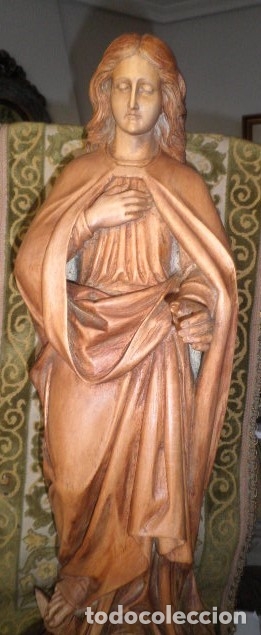 Arte: VIRGEN INMACULADA EN MADERA DE NOGAL - Foto 6
