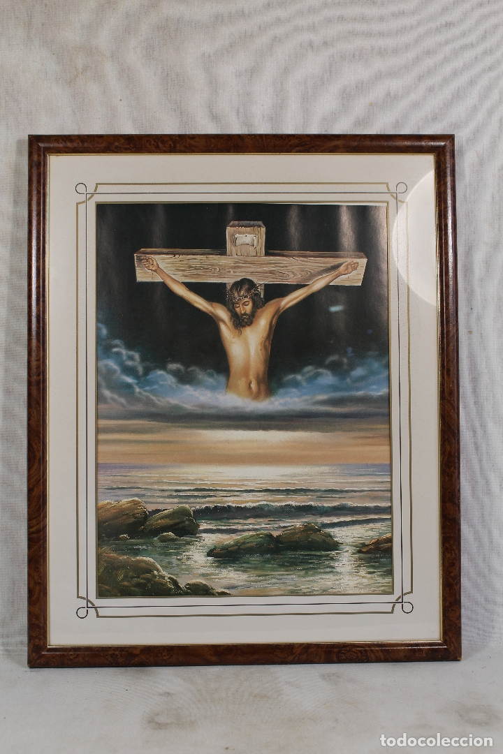 Arte: cuadro lamina jesus en la cruz - Foto 1