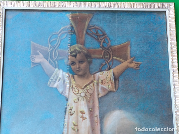 Arte: NI&Ntilde;O DIOS PINTADO AL PASTEL - Foto 2