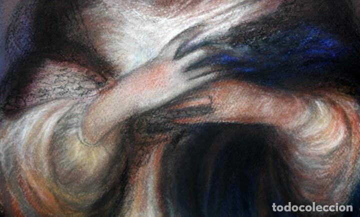 Arte: Virgen inmaculada de autor desconocido. Pastel sobre papel - Foto 4 - 168788584