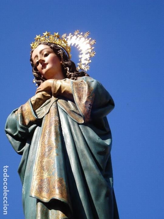 Arte: INMACULADA CONCEPCI&Oacute;N ESCUELA ESPA&Ntilde;OLA SXIX TALLA DE MADERA GRANDES MEDIDAS
