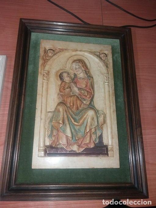 Arte: VIRGEN CON EL NI&Ntilde;O. OREJUDO. - Foto 2