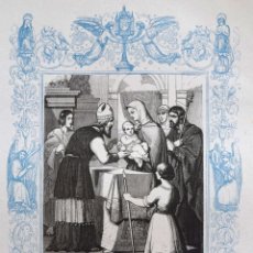 Arte: LA CIRCUNCISIÓN DEL SEÑOR - GRABADO DÉCADAS 1850-1860 - BUEN ESTADO