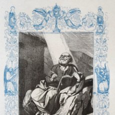 Arte: SAN JUAN CLIMACO, ABAD - GRABADO DÉCADAS 1850-1860 - BUEN ESTADO