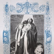 Arte: SAN FAUSTINO Y JOVITA, HERMANOS Y MÁRTIRES - GRABADO DÉCADAS 1850-1860 - BUEN ESTADO