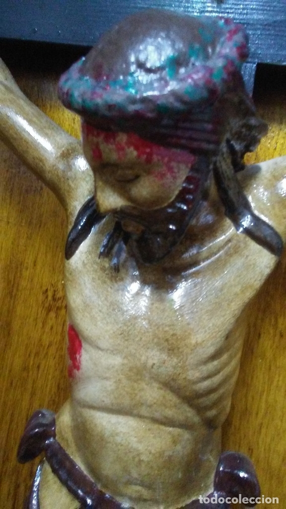 Arte: CRISTO CRUCIFICADO EN CAPILLA DE MADERA - Foto 8