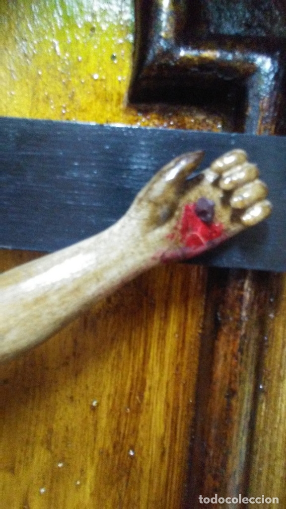 Arte: CRISTO CRUCIFICADO EN CAPILLA DE MADERA - Foto 9
