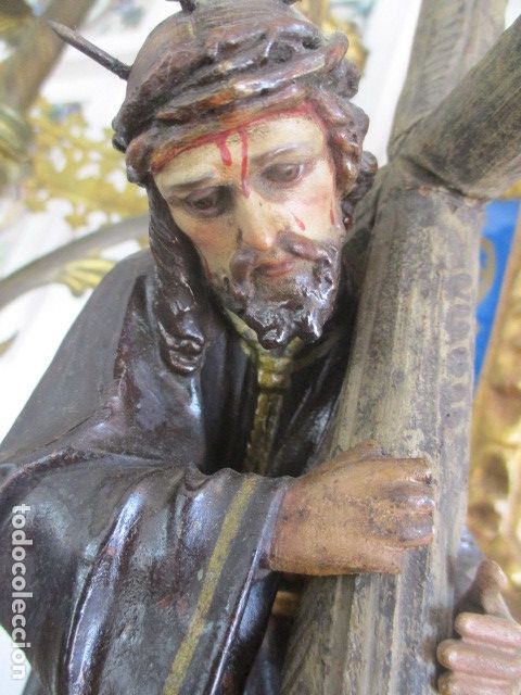 Arte: Gran Poder talla Jesus Nazareno siglo XIX - Foto 1