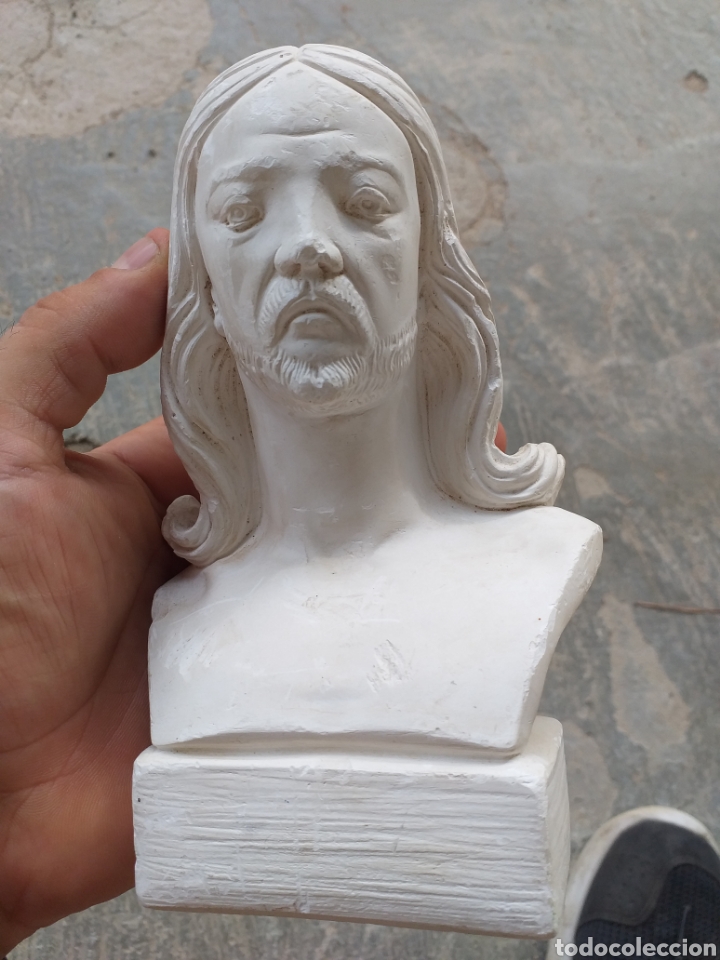 Arte: PEQUE&Ntilde;O BUSTO DE JESUS EN YESO - Foto 2