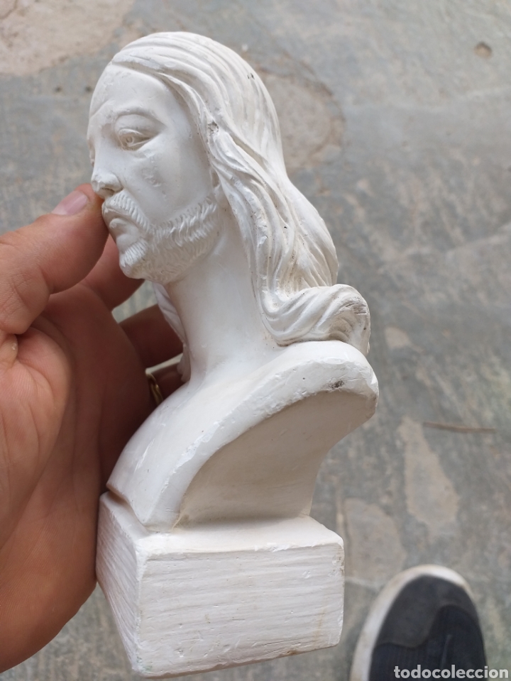 Arte: PEQUE&Ntilde;O BUSTO DE JESUS EN YESO - Foto 3