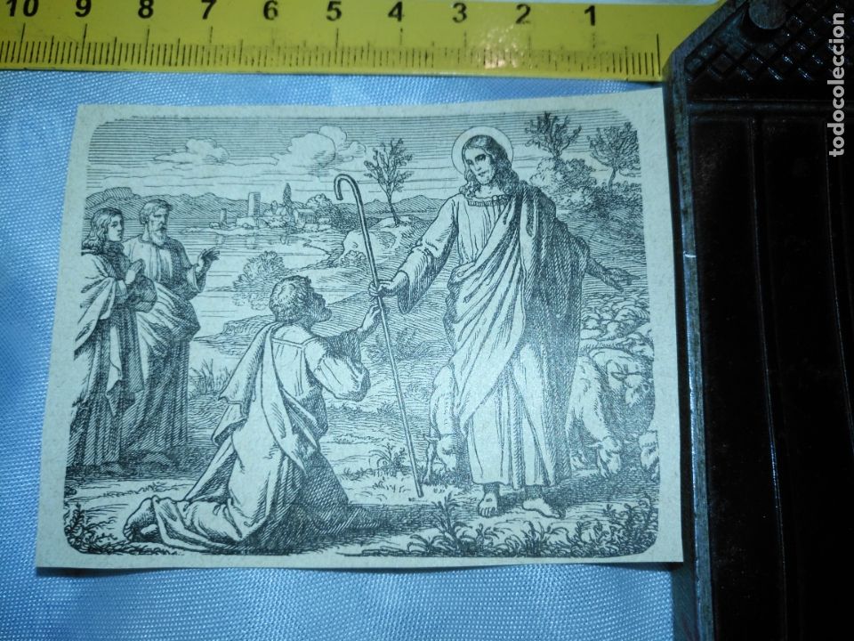 Art: peque&ntilde;o grabado recorte religioso vida cristo virgen santos bliblia antiguo y nuevo testamento etc