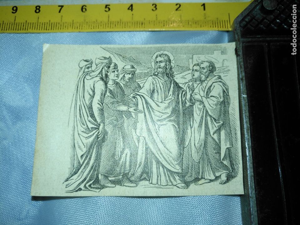 Art: peque&ntilde;o grabado recorte religioso vida cristo virgen santos bliblia antiguo y nuevo testamento etc