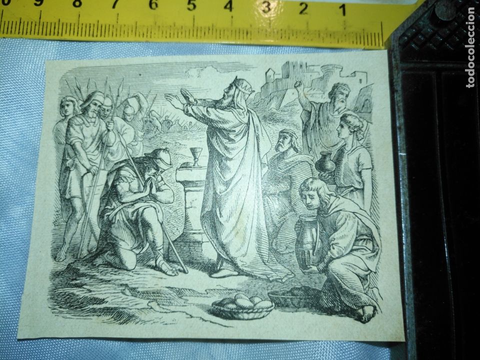 Art: peque&ntilde;o grabado recorte religioso vida cristo virgen santos bliblia antiguo y nuevo testamento etc