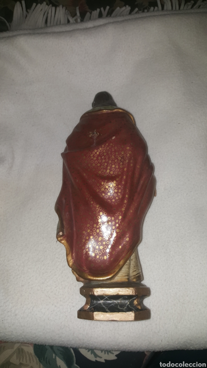 Arte: Sagrado coraz&oacute;n de Jes&uacute;s policromado - Foto 2