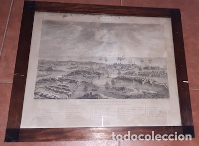 Arte: LITOGRAF&Iacute;A DE LA VILLA Y PUERTO DE MALTA - Foto 1