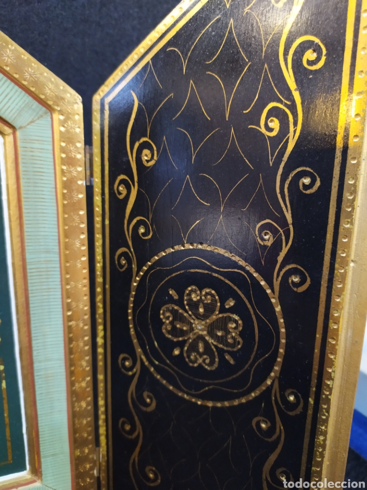 Arte: Triptico religioso, con imagen de Virgen de las uvas. - Foto 4