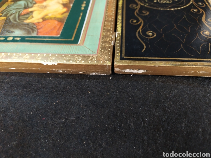 Arte: Triptico religioso, con imagen de Virgen de las uvas. - Foto 10