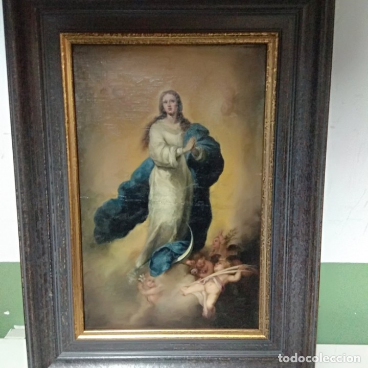 Arte: Copia siglo XIX Inmaculada de Murillo. - Foto 1