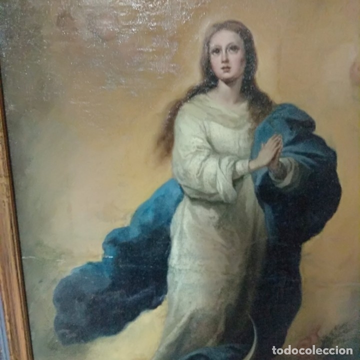 Arte: Copia siglo XIX Inmaculada de Murillo. - Foto 4