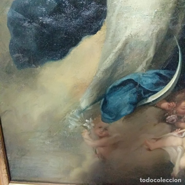 Arte: Copia siglo XIX Inmaculada de Murillo. - Foto 7
