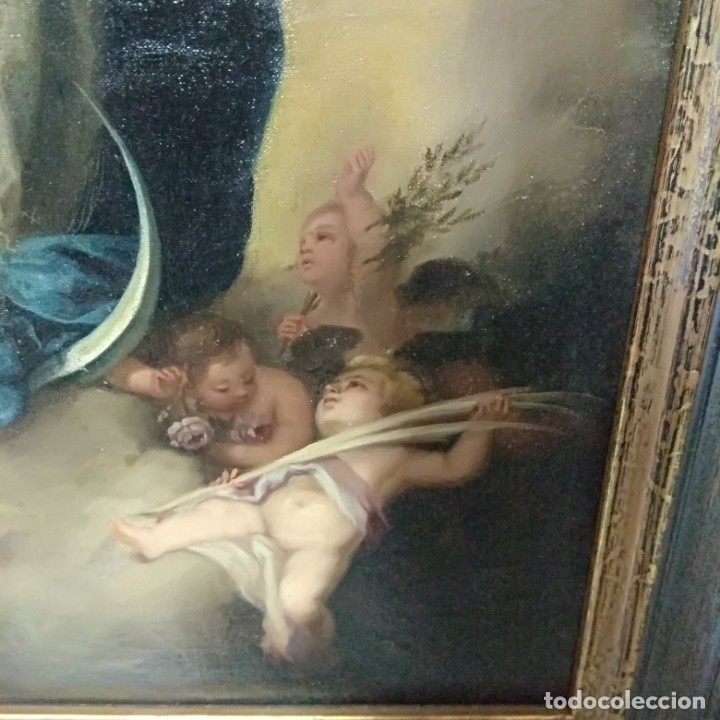 Arte: Copia siglo XIX Inmaculada de Murillo. - Foto 8