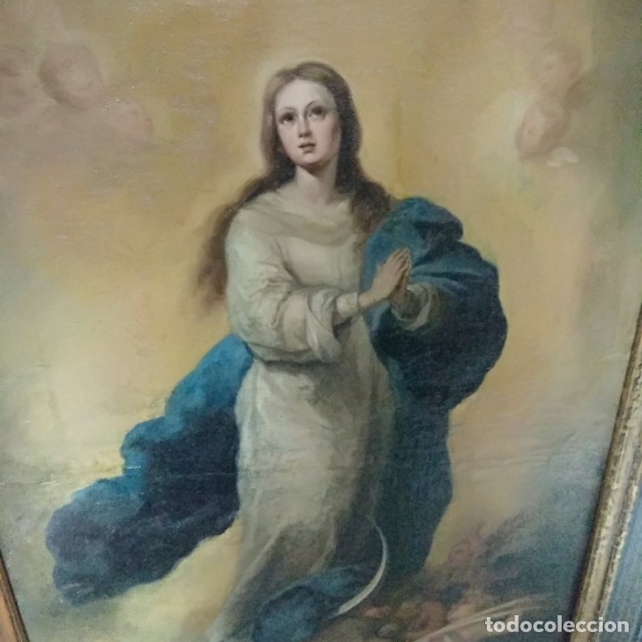 Arte: Copia siglo XIX Inmaculada de Murillo. - Foto 9