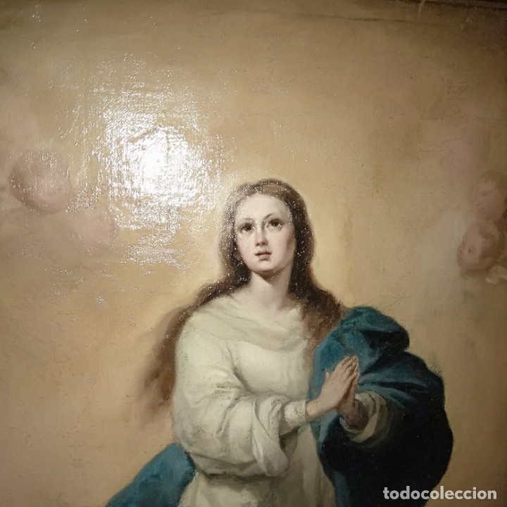 Arte: Copia siglo XIX Inmaculada de Murillo. - Foto 11