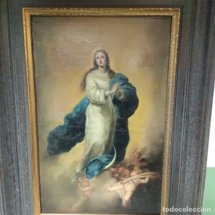 Arte: Copia siglo XIX Inmaculada de Murillo. - Foto 14