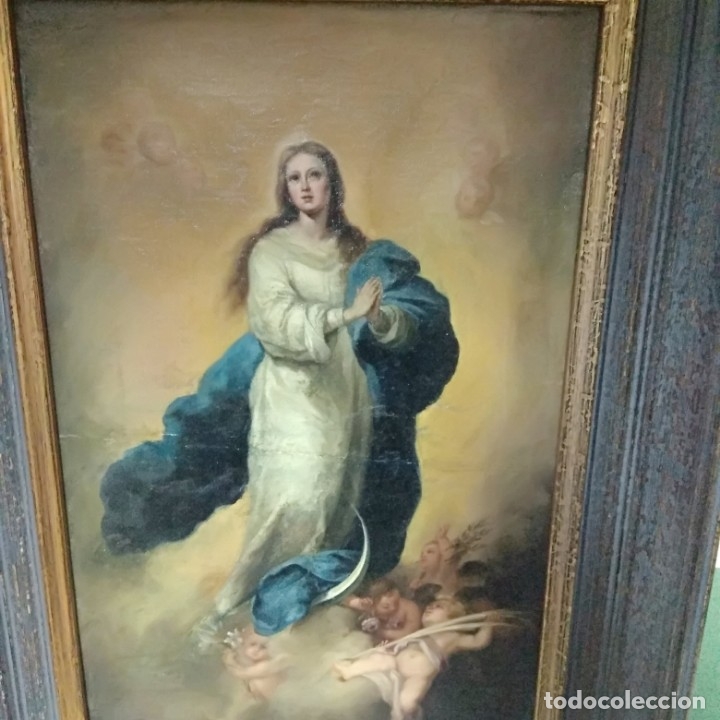 Arte: Copia siglo XIX Inmaculada de Murillo. - Foto 15