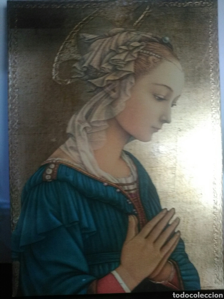 Kunst: PRECIOSA VIRGEN. ICONO.MADONNA BOTICELLI. ORO