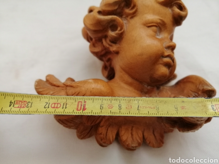 Arte: Antiguo Querub&iacute;n Madera. - Foto 8