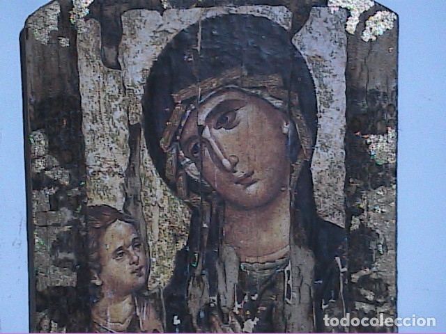 excelente icono bizantino virgen odighitria con - Comprar Iconos