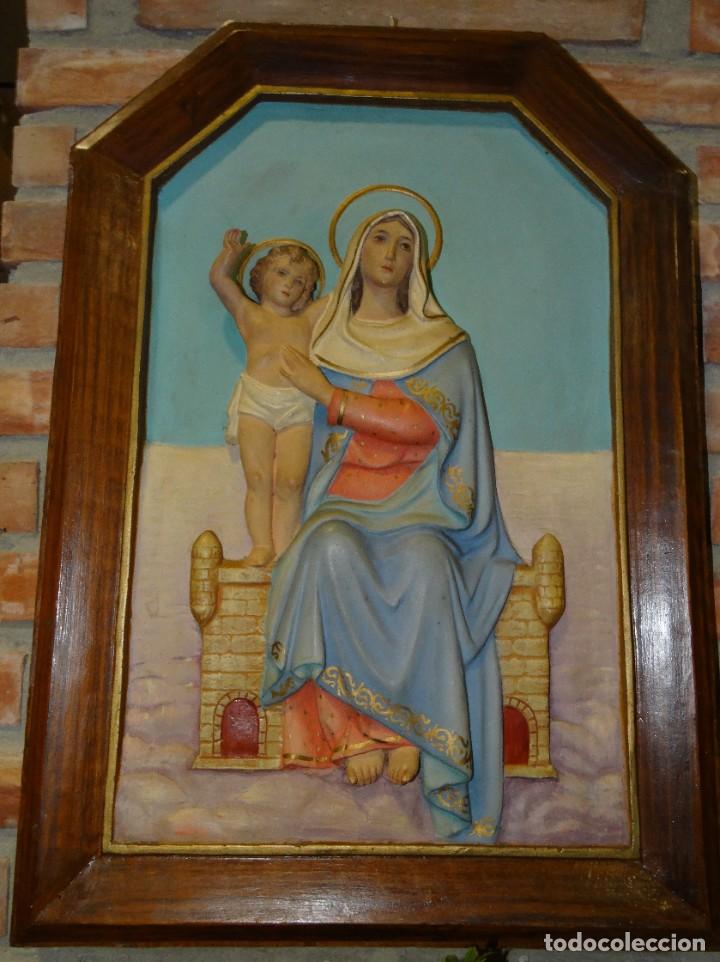 Arte: CUADRO DE DE LA VIRGEN CON EL NI&Ntilde;O. - Foto 1