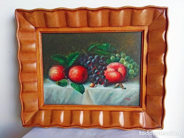 Arte: CUADRO BODEG&Oacute;N MELOCOTONES Y UVAS N&ordm; 2 - Foto 2