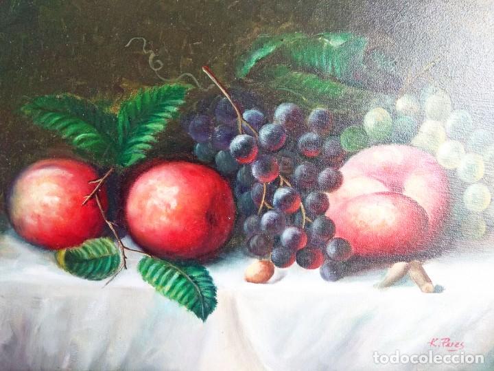 Arte: CUADRO BODEG&Oacute;N MELOCOTONES Y UVAS N&ordm; 2 - Foto 3